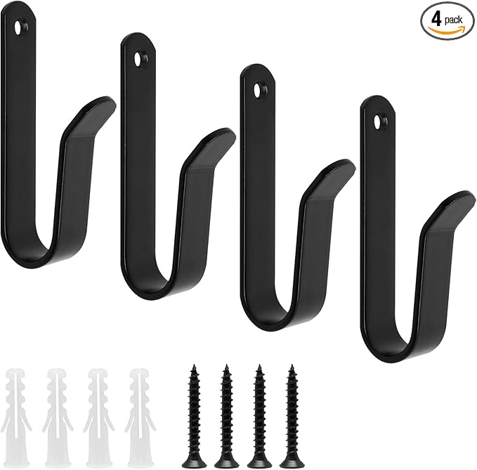 Snowboard Wall Mount, Horizontal Snowboard Hanger Rack Heavy Duty Garage Wall Rack 4pcs