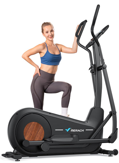 MERACH Elliptical Machine, Elliptical Exercise Machine with 19 in Stride, Hyper-Quiet Magnetic