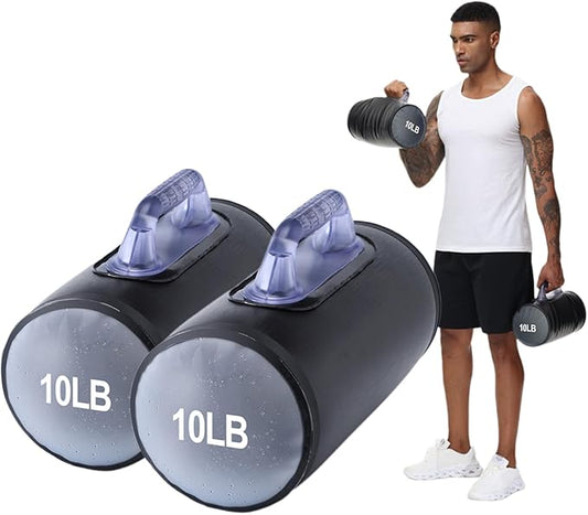 Water Dumbbells, Water Filled Training Dumbbells, Travel Weights Set, Adjustable Weights to 4-30 Lbs/Pair, Portable Gym for Strength Training, Fitness and Shaping
