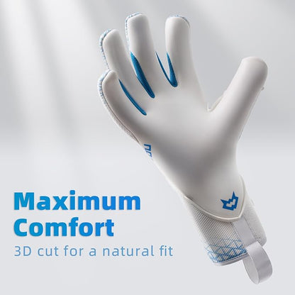 WVVOU Professional Goalkeeper Gloves for Adults and Youth Soccer Goalie Gloves Breathable Soccer Gloves High Performance Guantes De Portero with 4+3mm Sticky Super Grip Latex Palm