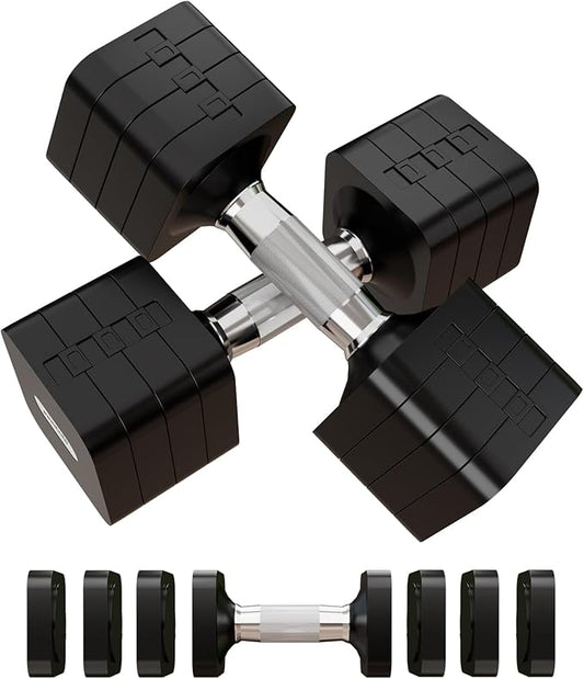 15LB 20LB 40LB 50LB Adjustable Dumbbell Set Free Weights Dumbbells Set for Women Men Hand Weights Sets Adjust Dumbbell Weight Sets for Home Gym Exercise Workout Strength Training Equipments
