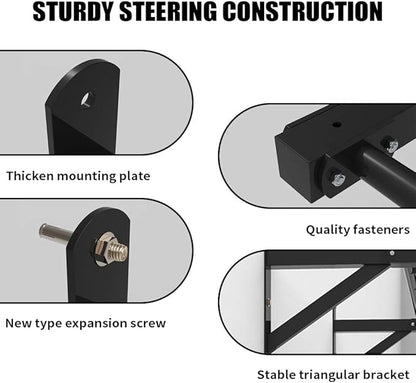 PLKO Wall Mount Pull Up Bar Wall Mounted Body Press Pull Up Bar Gym Chin-Up for Upper Body Workout