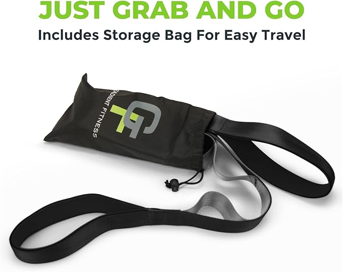 Gradient Fitness Stretching Strap for Physical Therapy, 12 Multi-Loop Stretch Strap 1.5" W x 8' L, Neoprene Handles, Physical Therapy Equipment, Yoga Straps for Stretching, Leg Stretcher.
