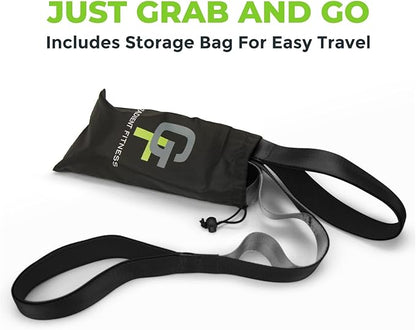 Gradient Fitness Stretching Strap for Physical Therapy, 12 Multi-Loop Stretch Strap 1.5" W x 8' L, Neoprene Handles, Physical Therapy Equipment, Yoga Straps for Stretching, Leg Stretcher.
