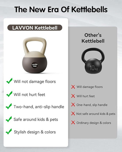 Soft Kettlebell - Cushioned Impact-Resistant Base and Anti-Slip, Kettle bell Anti-Slip Grip Weight for Home Workouts, Safe Strength Training Kettlebells Sets for Women & Men, With Non-slip Gloves