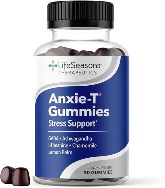 Anxie-T - Stress Relief Gummy - Vitamin Supplement for Mood & Mental Focus Support - Feel Calm and