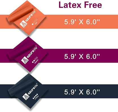Resistance Bands,Professional Long Non-Latex Elastic Stretch Bands,Exercise Bands for Physical Therapy, Yoga, Pilates, Rehab, at-Home or The Gym Workouts, Strength Training