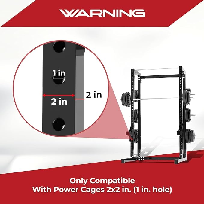 Yes4All Power Rack J-Hooks & Attachments ??Heavy Duty Barbell Holders Compatible with 2x2 & 3x3 Power Racks for Home Gym