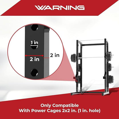 Yes4All Power Rack J-Hooks & Attachments ??Heavy Duty Barbell Holders Compatible with 2x2 & 3x3 Power Racks for Home Gym