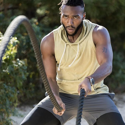 Titan Fitness Battle Rope 50ft x 2in, Poly Dacron Heavy Rope for Home Gym Conditioning Workouts, Cross-Train, Strength Training Exercises