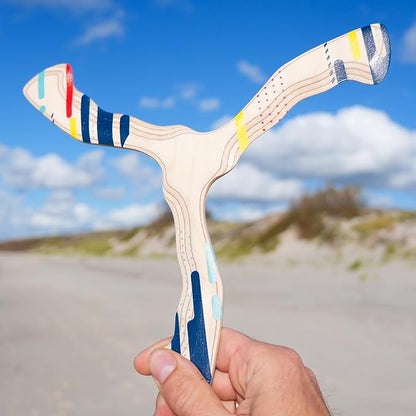 Wooden Boomerang Storm v2 | Handcrafted Returning Boomerang | Easy-to-Throw Design for Beginners | Fun Outdoor Game | Thin, Lightweight and Safe to Use Idea | Suitable for 14+