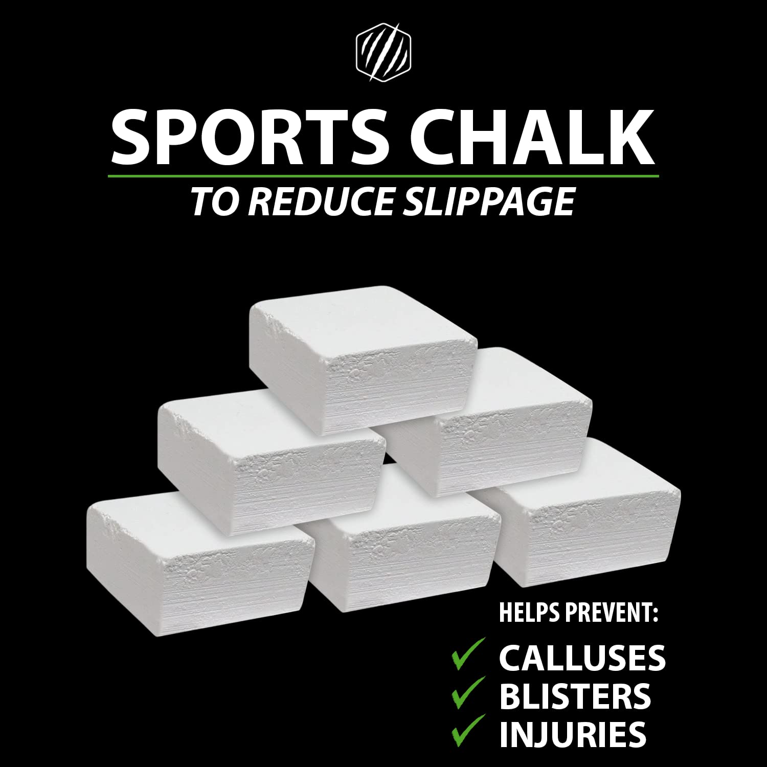 Bear KompleX Gym Chalk Blocks Non Slip Grip for Hands 8 pcs, 56g, Hands