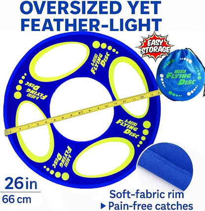 Giant Flying Disc Soft, Foldable & Floats in Air - Encourage Outdoor Play & Family Fun - Great for Kids, Parent-Child Interaction, and School Activities