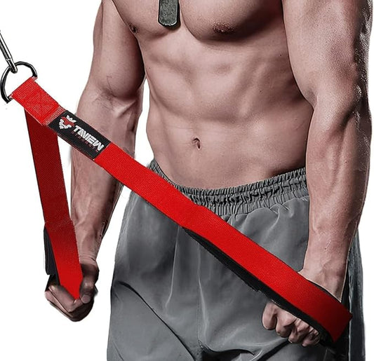 Tricep Rope Cable Attachment (Two Lengths Built in One) Greater Range of Motion,Tricep Pull Down Rope Extension Straps Cable Crossover Accessories