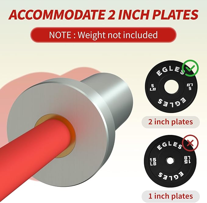 Egles Kids Barbell 5.5LB Mini Barbell Bar 4ft for Kid Women & Beginners Weighted Bar - Compatible with 2-Inch Weight Plates, for Strength Training Gym Weight Lifting, Multi-Color Training Bar