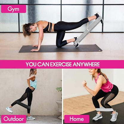 Resistance Bands, Fabric Workout Bands for Women & Men, Cloth Booty Resistance Loop Bands, Thick Squat Bands for Butt/Legs/Thigh/Hip/Glute Excersing