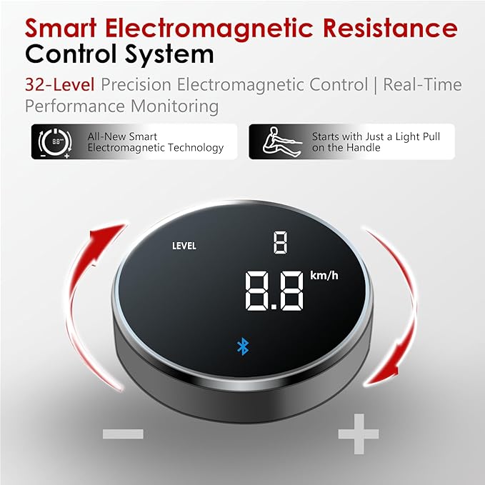 Rowing Machine, Magnetic Rowing Machine for Home, Upgraded 32-Levels Quiet Resistance with Smart Electronic Knob, 350 LBS Weight Capacity, Compact Rower Machine Easy Assembly, App Supported