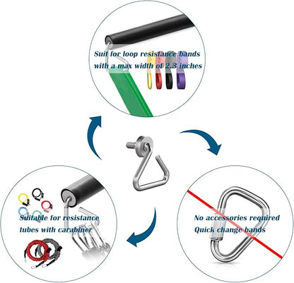 Resistance Band Bar, 26.4in or 39.4in, Workout Bar for Fitness, Portable Weightlifting Training, Suit for Home Exercise, Resistance Band Training