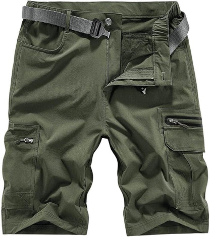 Quick Dry Hiking Shorts Men's Cargo Casual Outdoor 4-Way Stretchy Lightweight Summer Short with Multi Pockets 30-46 (No Belt)