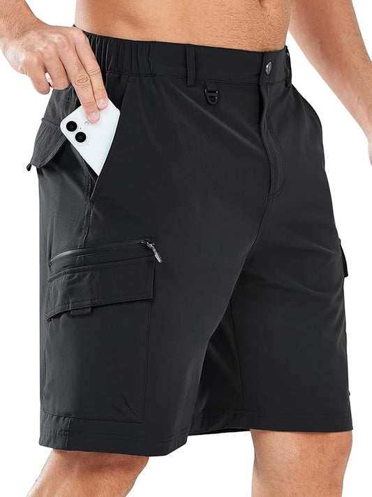 NORTHYARD Men's Cargo Hiking Shorts 9" Lightweight Outdoor Tactical Work Camping Sport Golf Casual