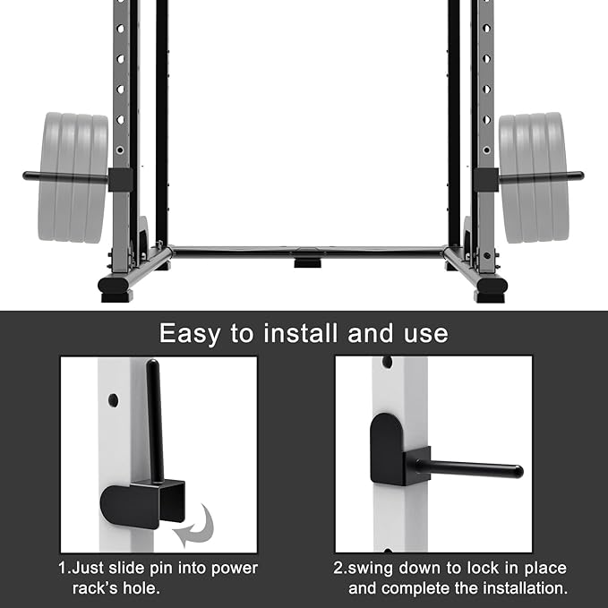 Kipika Weight Plate Holder for 2x2 and 3x3 Power Rack - Attachment for Storage - Fits Standard 1-inch or Olympic 2-inch Plates - Set of 2