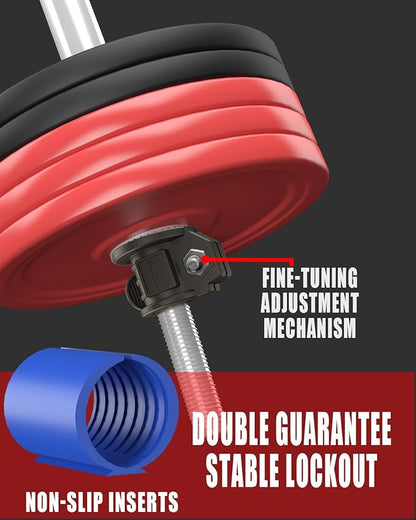 Barbell Clips 1 Inch Quick Release Weight Clamps 0.9-1.18inch Multi-Size Adjustable Olympic Clamps for Bars