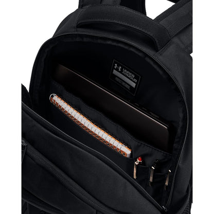 Under Armour Unisex-Adult Hustle 6.0 Backpack, (003) Black/Black/Black, One Size Fits Most