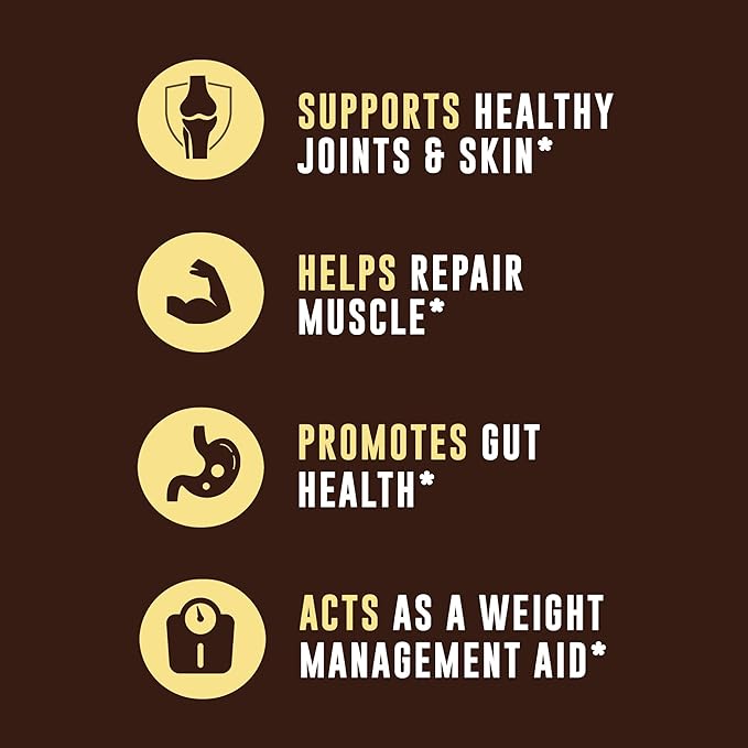 32oz Vanilla Bone Broth Protein Powder From Grass Fed Beef - Non-GMO Ingredients, Gut-Friendly, Low Carb Dairy Free Protein Powder - Natural Collagen Source For Joint Support - Keto Friendly