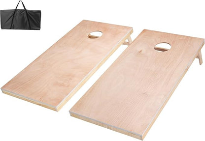 VEOVR Cornhole Set, Corn Hole Game Boards, Wood Portable Toss Board, Indoor and Outdoor Cornhole Play for Adults for Yard, Backyard, Beach, Camping