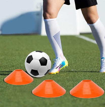 TOCO FREIDO Speed&Agility Training Set – 20ft Agility Ladder Set with 12 Rungs, 4 Adjustable Training Hurdle, 12 Disc Cones, 2 Resistance Bands, 1 Running Parachute and Footwork Drills Equipment