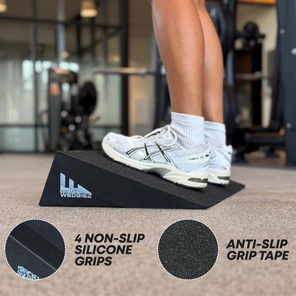 SquatWedgiez SumoWedgie 20 Degree Slant Board, 24 Inches Wide ??Heavy Duty 1000 lb Capacity, Anti-Slip Squat Wedge for Knees Over Toes Training, Heel Elevated Squats & Calf Stretching