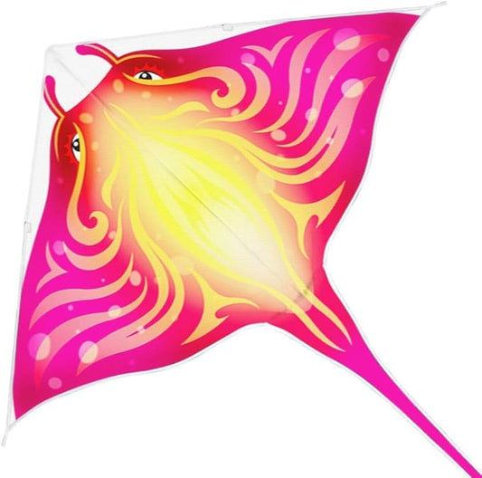 Mint's Colorful Life Devil Fish Kite for Kids and Adults，Easy to Fly Delta Kites Single Line Large