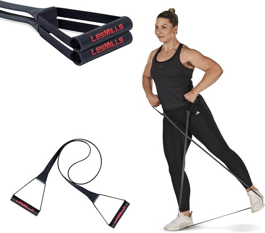 Les Mills™ SMARTBAND Extreme™ Workouts Bands with Handles for Women and Men, Resistance Bands for Working Out, Stretch Bands for Exercise at Home