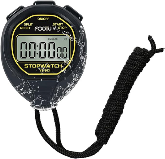 FCXJTU Digital Simple Stopwatch Timer, No Bells, No Alarm, Simple Basic Operation, Silent, Clear