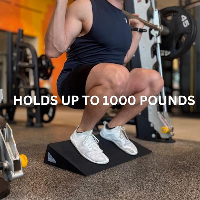 SquatWedgiez SumoWedgie 20 Degree Slant Board, 24 Inches Wide ??Heavy Duty 1000 lb Capacity, Anti-Slip Squat Wedge for Knees Over Toes Training, Heel Elevated Squats & Calf Stretching