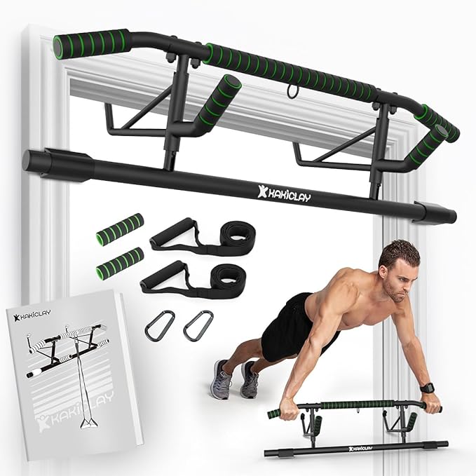 New Upgrade Pull Up Bar for Doorway - Foldable Design & Space-Saving, Upto 440 Lbs Capacity, No Screwing or Slipping - USA Original Patent, Designed, Shipped, Warranty