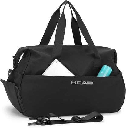 HEAD 32L Carry On Women Gym Duffel Bag with Shoes Compartment, Lightweight Crossbody Women Sport Bag for Men & Women, Workout Tote Bag Handbag for Business/Fitness/Yoga/Weekender Overnight