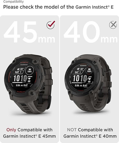 Miimall Rugged Band for Garmin Instinct E 45mm Sport Strap, Lightweight, 22mm Silicone Adjustable Watch Bracelet Replacement Wristband for Garmin Instinct E for Men Women, Black