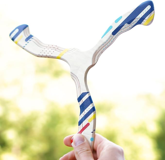Wooden Boomerang Storm v2 | Handcrafted Returning Boomerang | Easy-to-Throw Design for Beginners | Fun Outdoor Game | Thin, Lightweight and Safe to Use Idea | Suitable for 14+