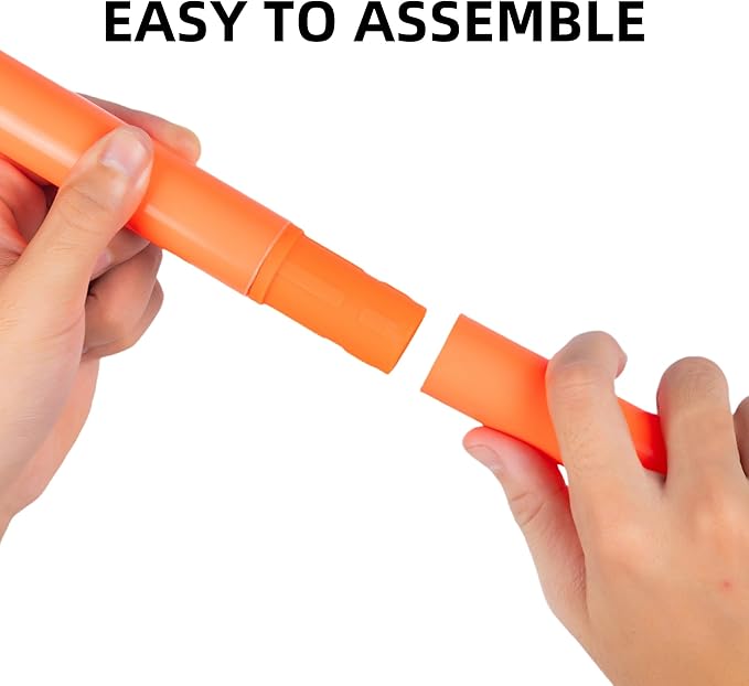 6 Pcs 5FT Adjustable Agility Training Poles for Soccer,Basketball,Football,Dog,Horse Training-Speed and Agility Training Equipment Sports Training Sticks with Stainless Steel Ground Nails