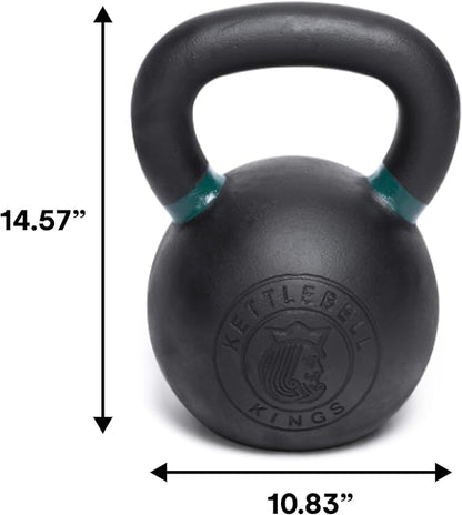 Kettlebell Kings Powder Coated Kettlebell Weights - 9-97 lb Strength Training Kettlebells for Men and Women - Hand Weights Workout Gym Equipment - Weights Set for Home Gym- New