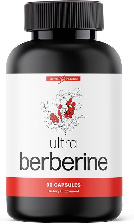 Ultra Berberine Supplement Capsules 600mg (1200mg to 1800mg Daily) – Pure Berberine HCL Supplement