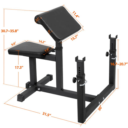 HSM Preacher Curl Weight Bench Max load 450lbs Biceps Station