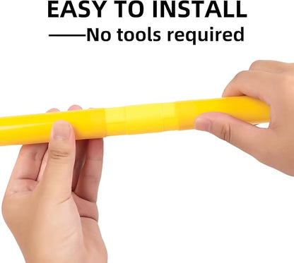 6 Pcs 5 FT Adjustable Agility Training Poles for Soccer,Basketball,Football, Horse,Dog-Speed and Agility Training Equipment Sports Training Poles with Rubber Bases and Bag