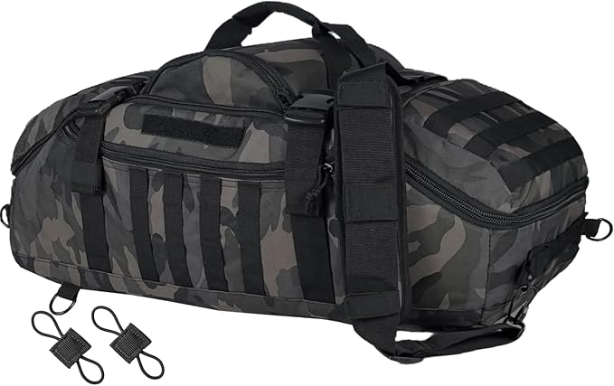 65L Large Travel Duffle Bag Military Tactical Backpack, Army Assault Pack Bug Out Bag Rucksack for Outdoor Sport Hiking Camping with Molle System