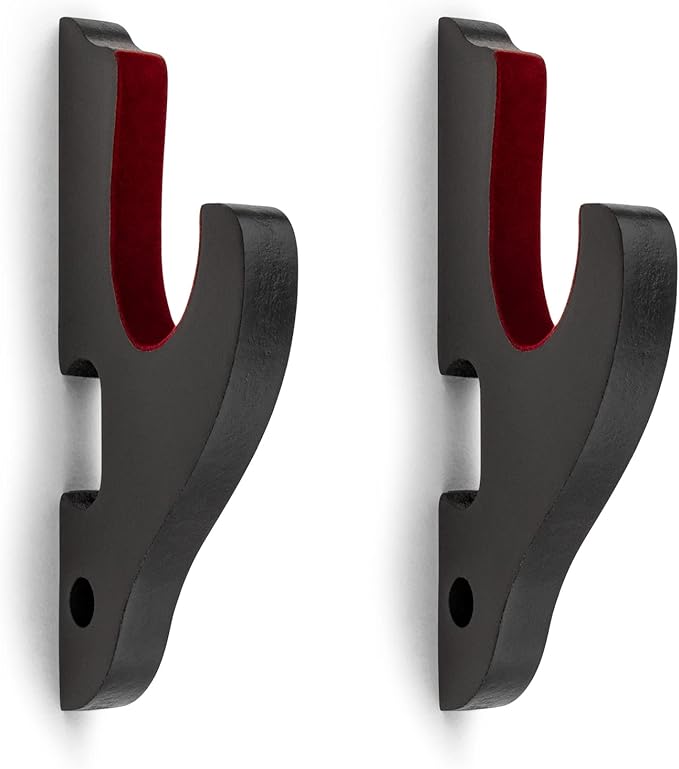 Sword Holder Wall Mount 1-Tier Velvet Padded Hook Katana Holder Adjustable Display Hanger for Samurai Sword Tanto Rapier Light Saber Cosplay Blade Tanjirou Demon Slayer Weapon Rack…