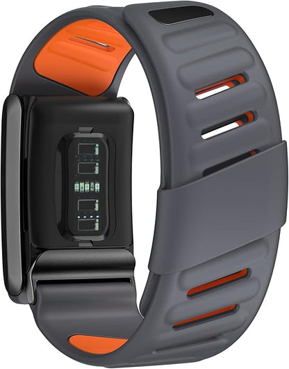 Comfort Durable Silicone Wristband Compatible with WHOOP 4.0 Band, Soft Silicone Sports Loop Strap for Men & Women, with U Shapped Connector