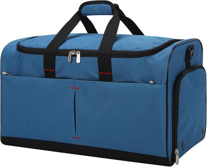 21 inch Gym Bag for Men with Shoe & Wet Compartment - 55L Duffle Bag for Travel Sport (Blue)