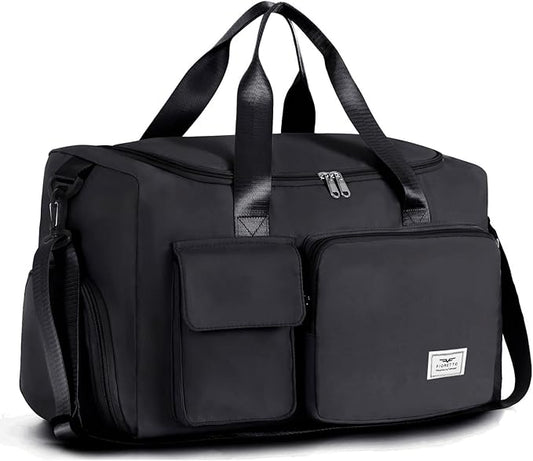 FIORETTO Women's Gym Duffle Bag with Shoes Compartment, 37L Capacity, Ideal for Travel, Gym