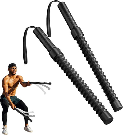Ropeless Battle Ropes Weighted Workout Rope Fitness Exercise Training Bar for Home Gym